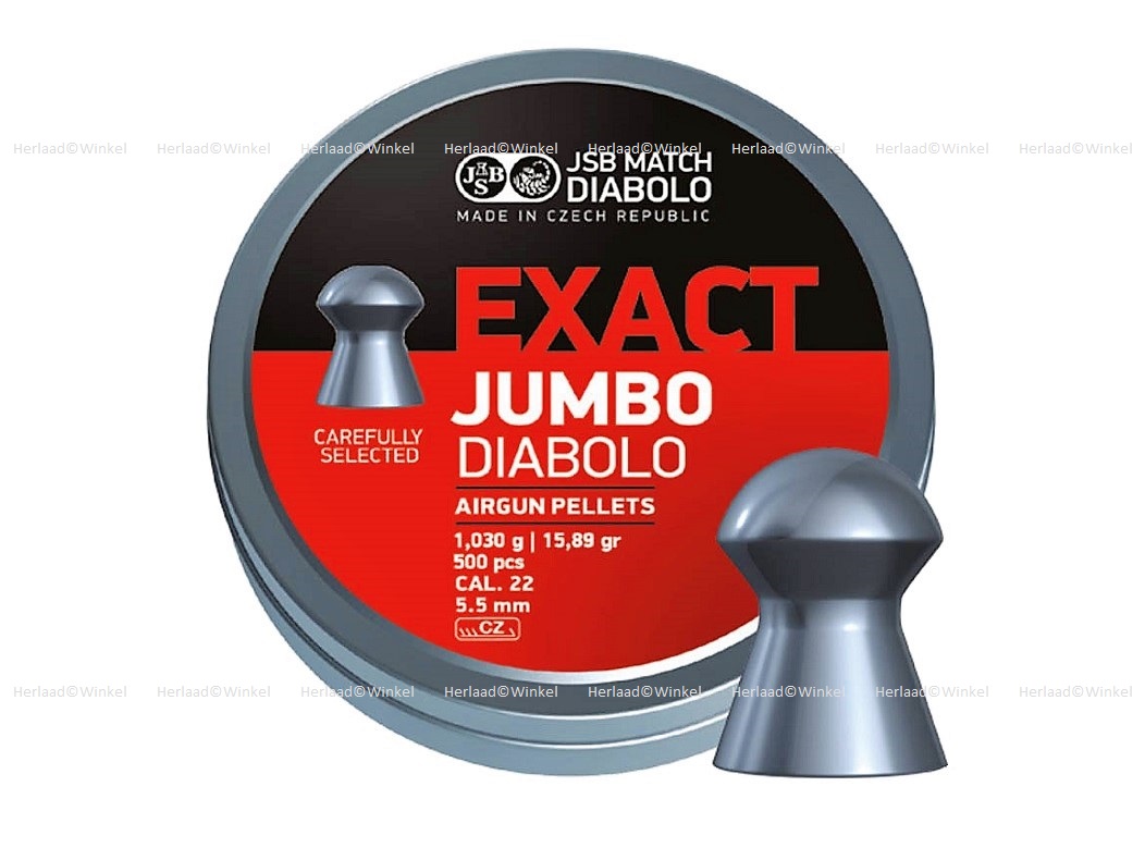 JSB Exact Jumbo 5.50mm Airgun Pellets tin of 500